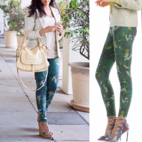 CAbi Clover Camo Jeggings Size 0 - Picture 2 of 8